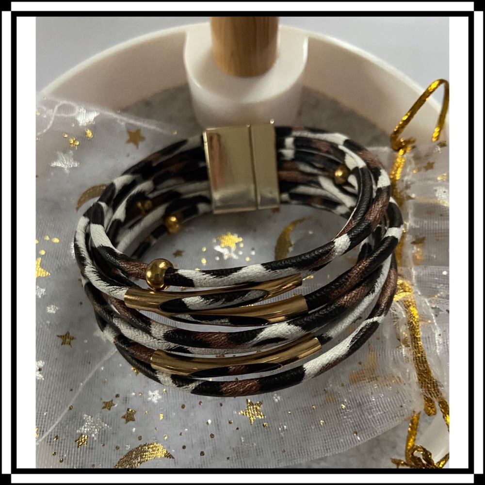 Animal Print Bengal Bracelet with Magnetic Clasp